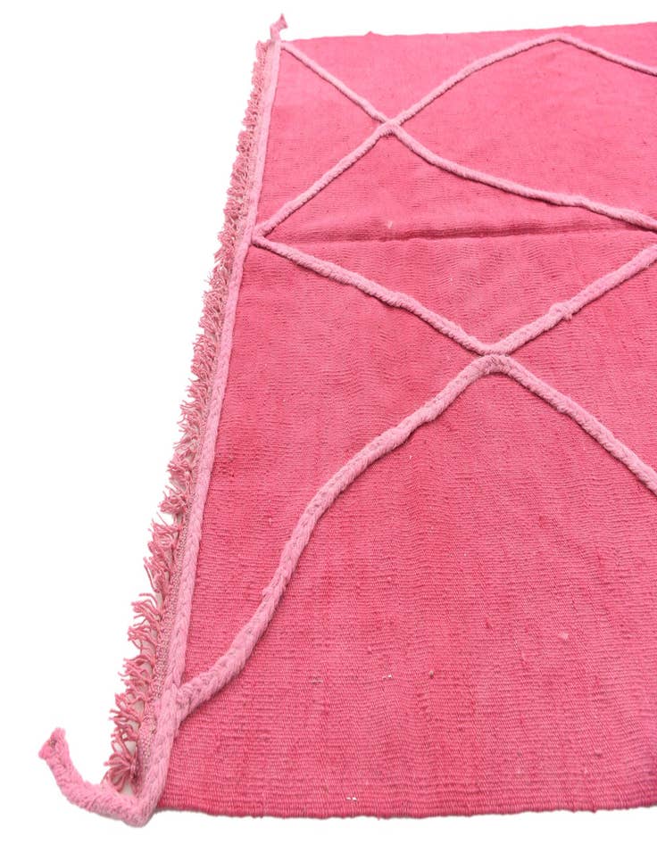 Detail image of  4' 1 x 6'  Hand Knotted Moroccan Wool Rug