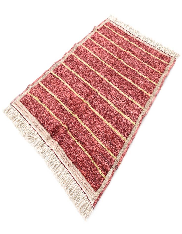 Detail image of  4' 2 x 6' 3  Hand Knotted Moroccan Wool Rug