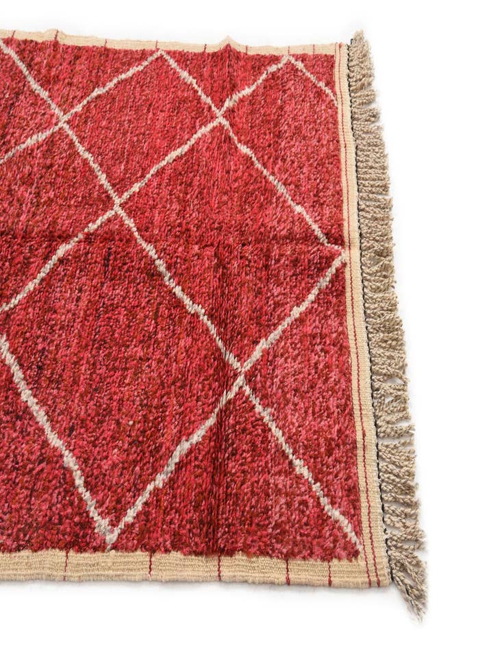 Detail image of  4' 1 x 6' 7  Hand Knotted Moroccan Wool Rug