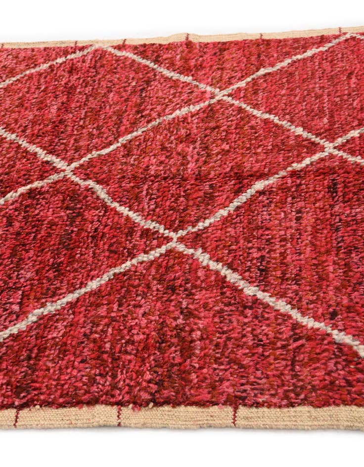 Detail image of  4' 1 x 6' 7  Hand Knotted Moroccan Wool Rug