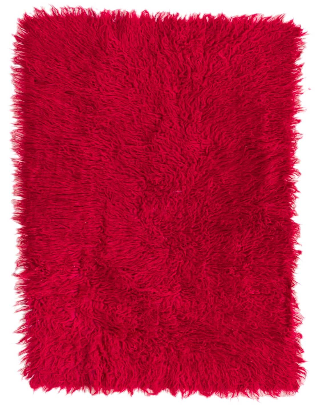 A vibrant 2x3 rectangular pink shag rug with a plush, textured pile, perfect for adding warmth.