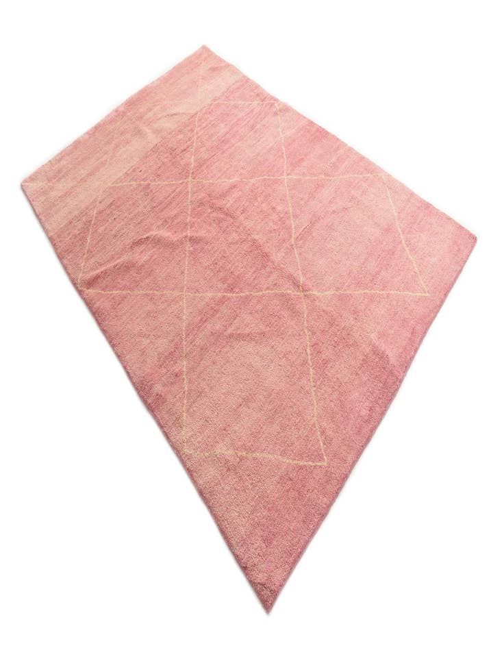 Detail image of  5' 7 x 8' 3  Hand Knotted Moroccan Wool Rug