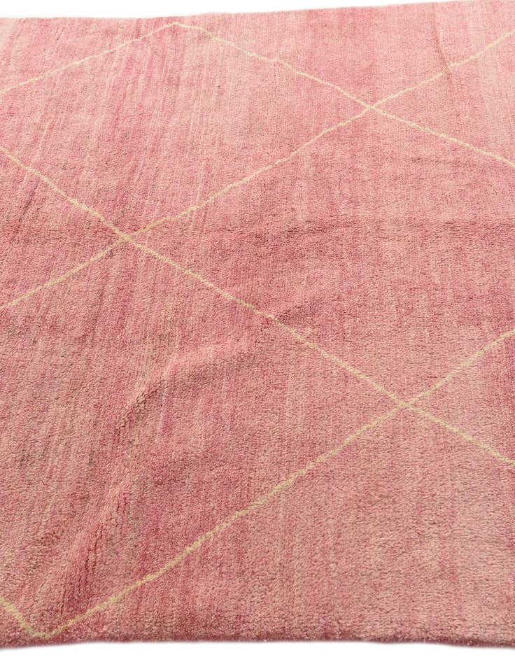 Detail image of  5' 7 x 8' 3  Hand Knotted Moroccan Wool Rug