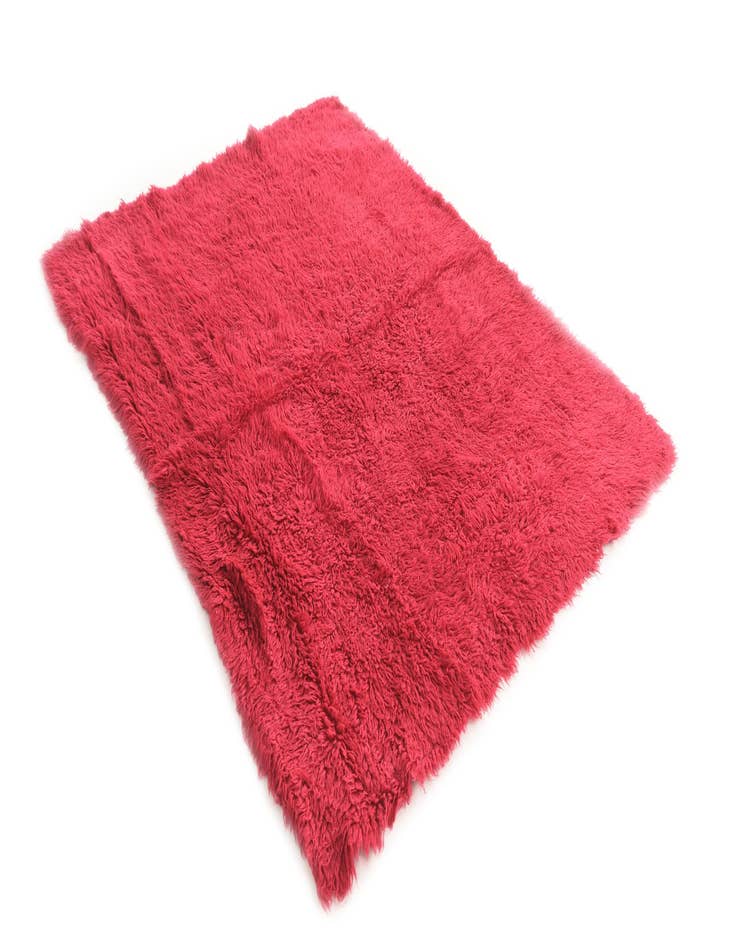 Detail image of  4' 8 x 6' 2  Hand Knotted Moroccan Wool Rug