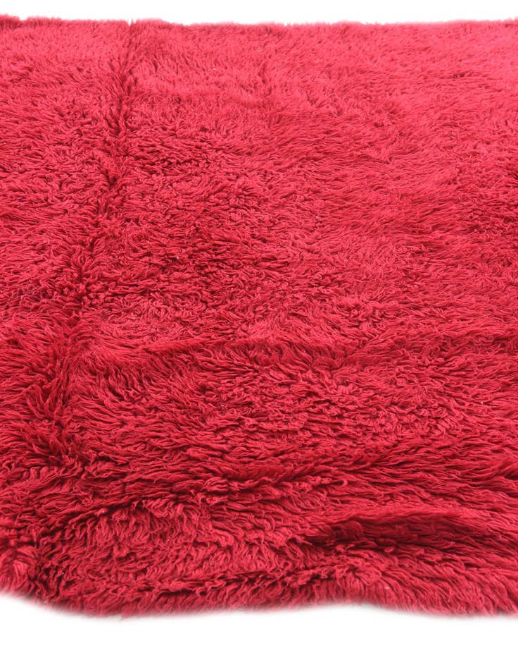 Detail image of  4' 8 x 6' 2  Hand Knotted Moroccan Wool Rug