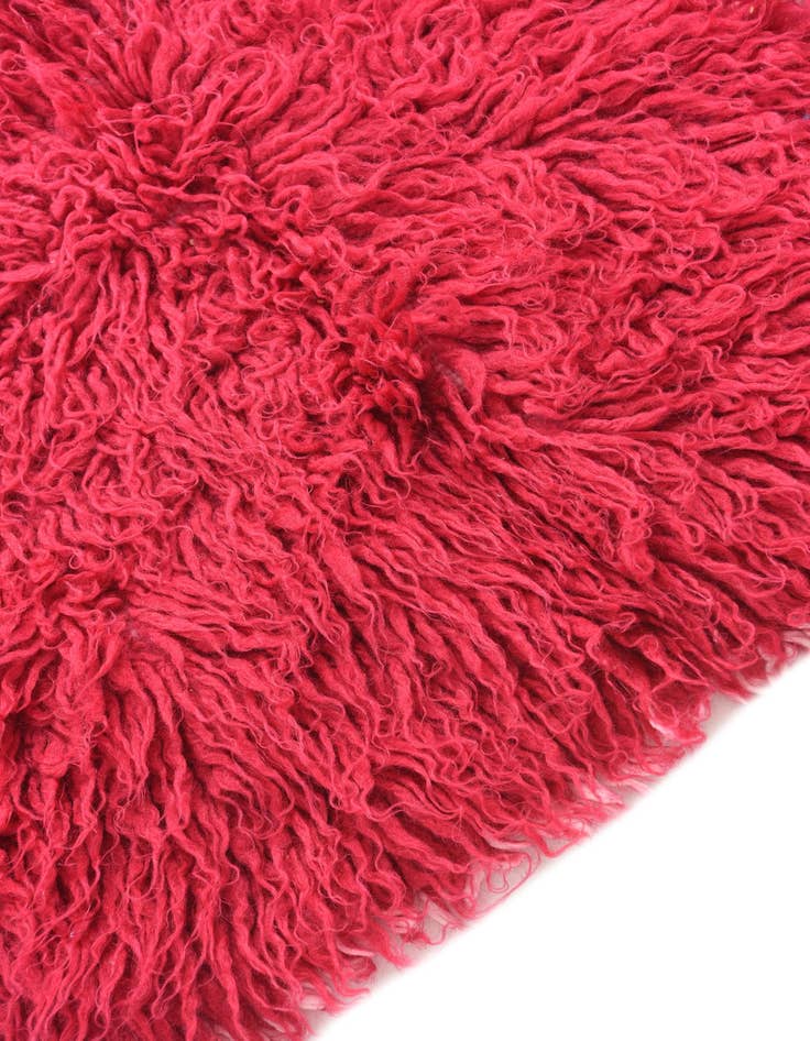 Detail image of  2' 4 x 4' 6  Hand Knotted Moroccan Wool Rug