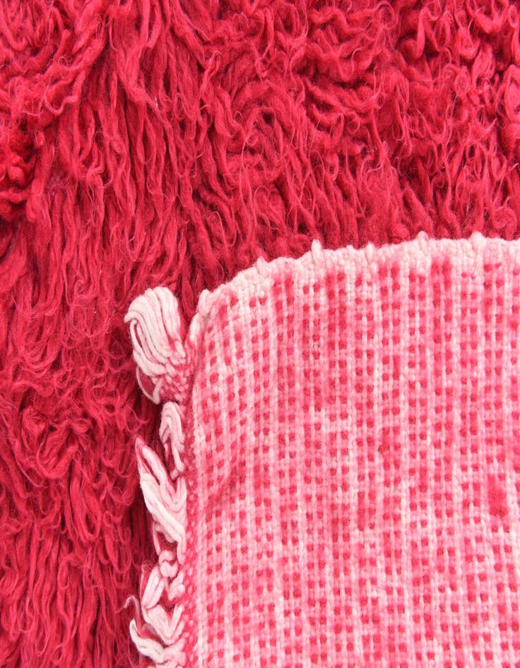 Detail image of  2' 4 x 4' 6  Hand Knotted Moroccan Wool Rug