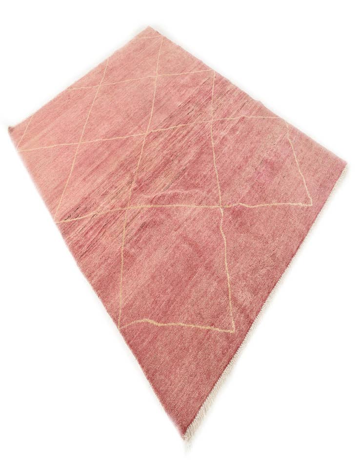 Detail image of  5' 7 x 7' 11  Hand Knotted Moroccan Wool Rug