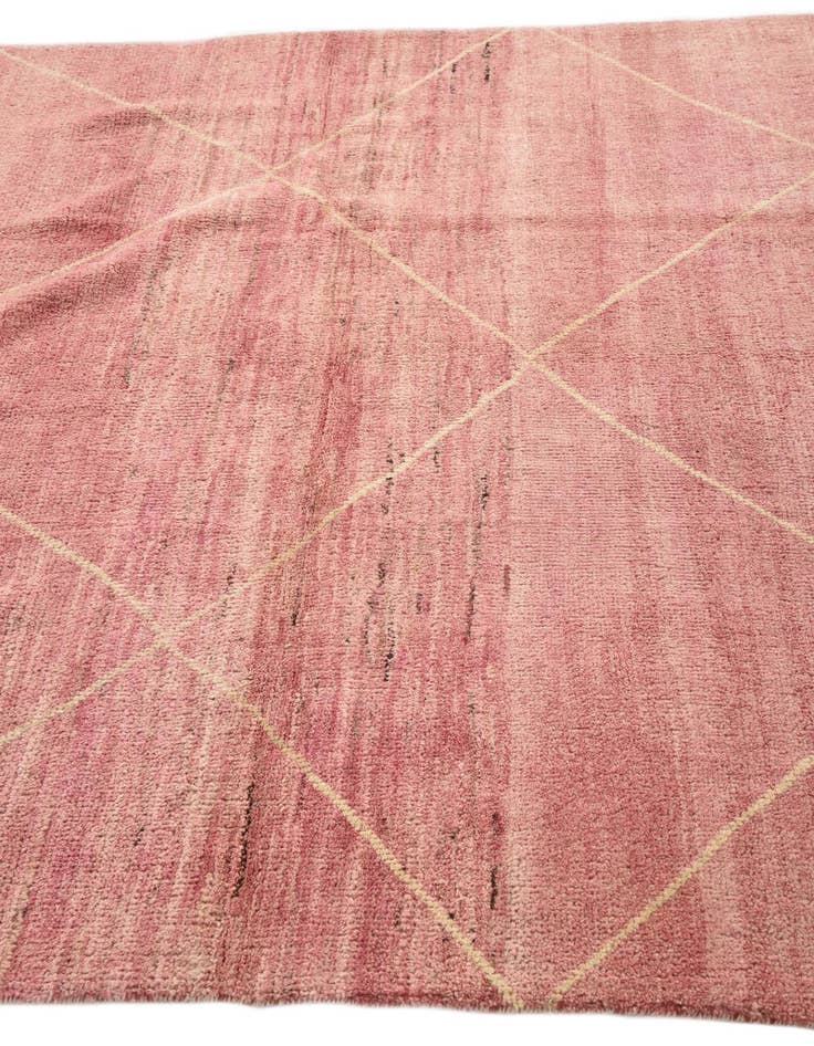 Detail image of  5' 7 x 7' 11  Hand Knotted Moroccan Wool Rug