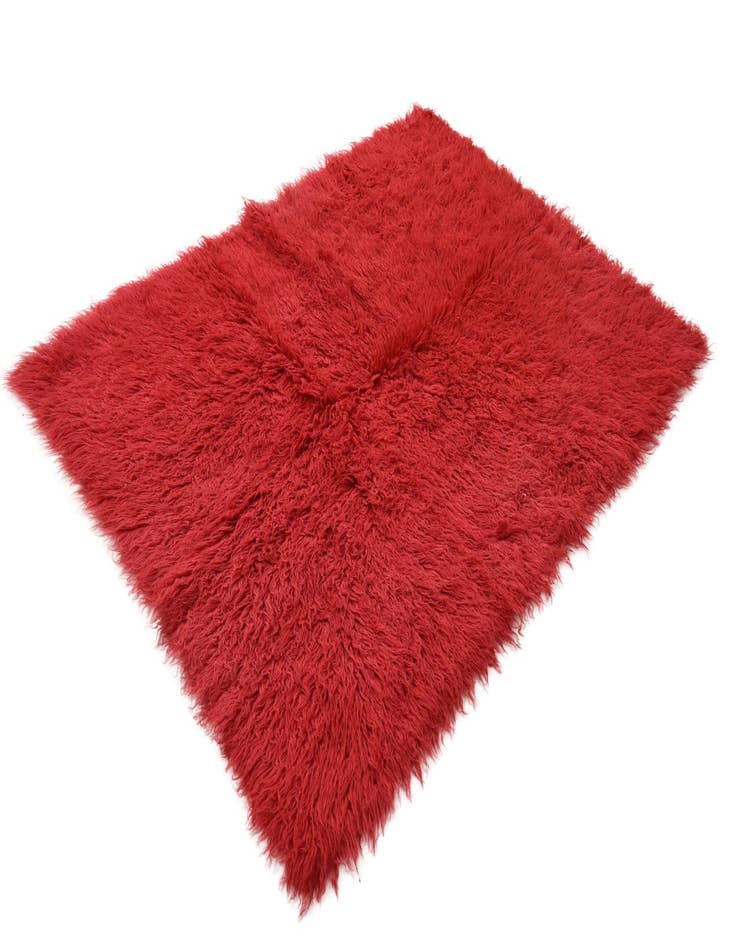 Detail image of  4' 8 x 6' 7  Hand Knotted Moroccan Wool Rug