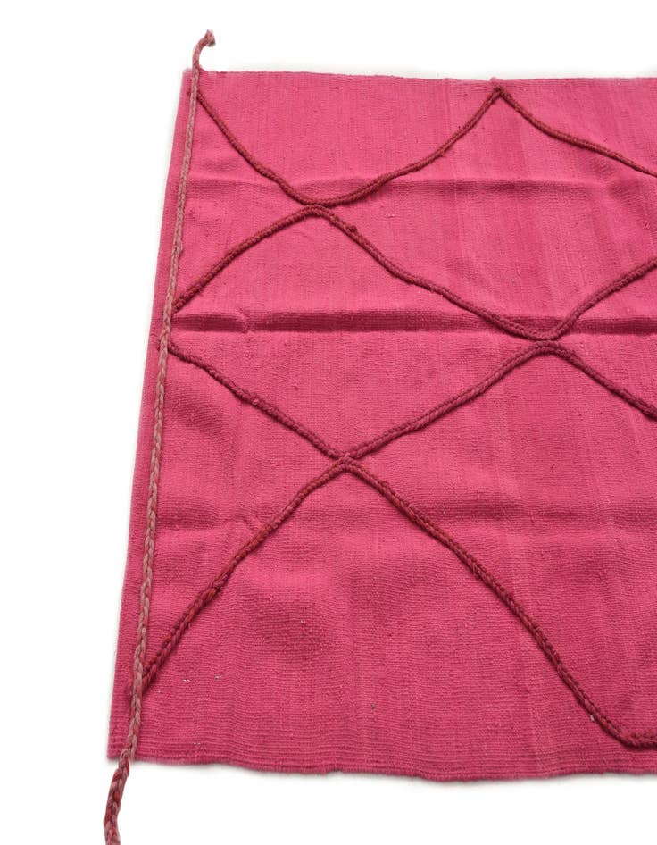 Detail image of  4' 1 x 6'  Hand Knotted Moroccan Wool Rug