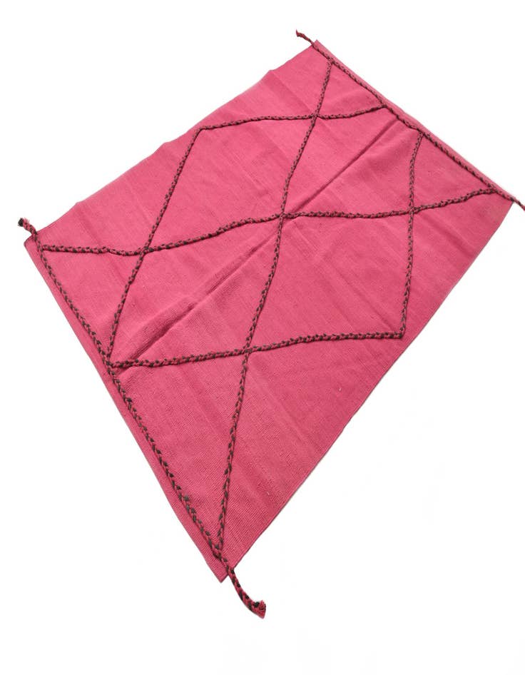 Detail image of  4' 6 x 6' 6  Hand Knotted Moroccan Wool Rug