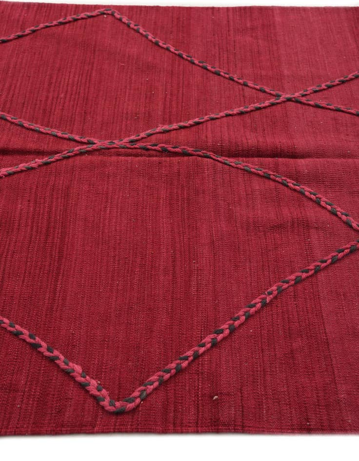 Detail image of  4' 7 x 6' 5  Hand Knotted Moroccan Wool Rug