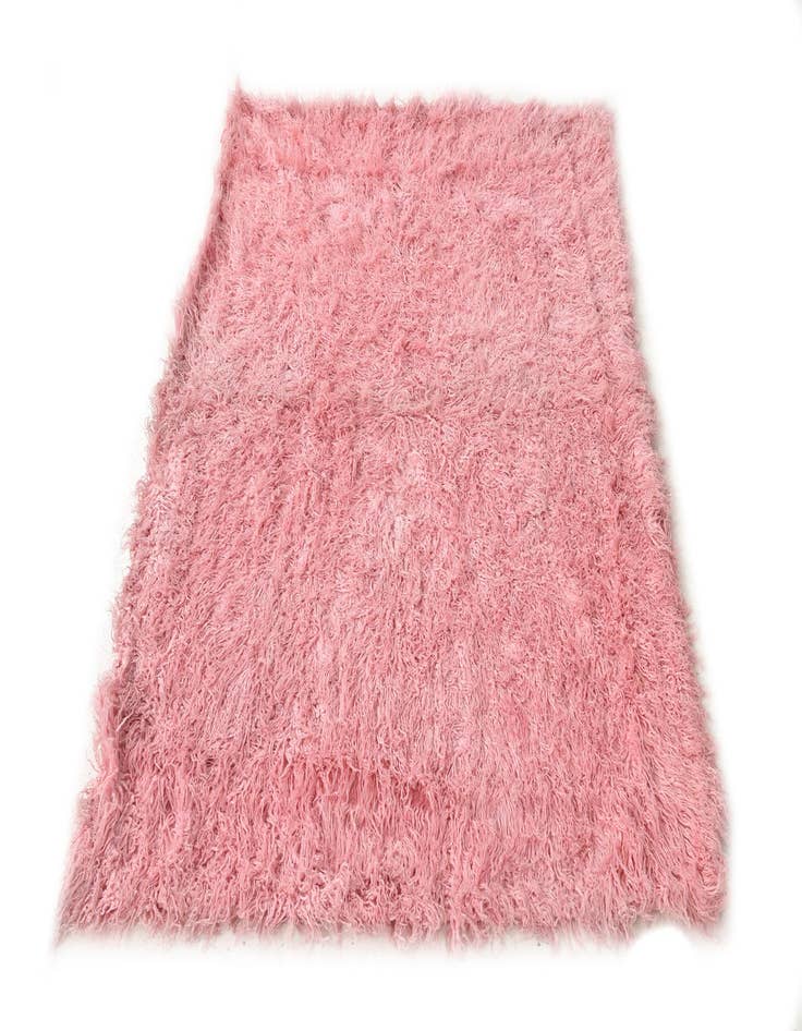 Detail image of  4' x 5'  Hand Knotted Moroccan Wool Rug