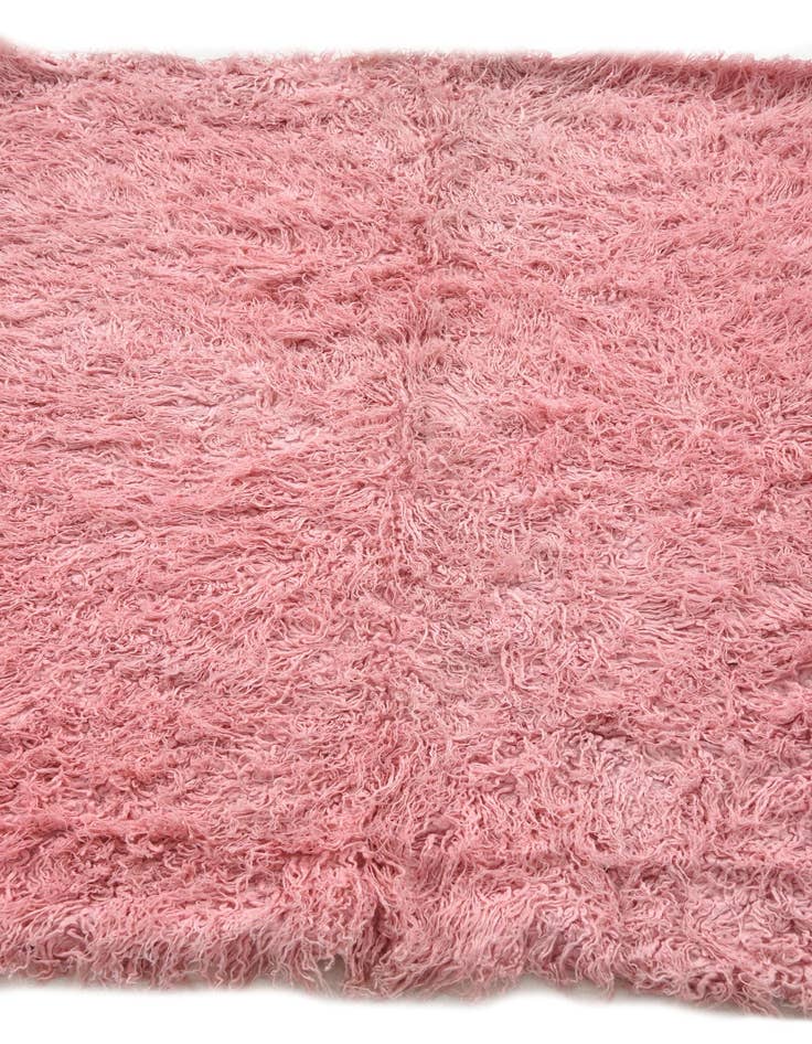 Detail image of  4' x 5'  Hand Knotted Moroccan Wool Rug