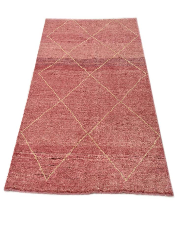 Detail image of  4' 6 x 6' 6  Hand Knotted Moroccan Wool Rug