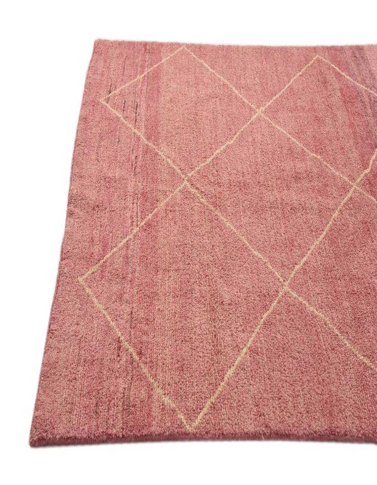 Detail image of  4' 6 x 6' 6  Hand Knotted Moroccan Wool Rug