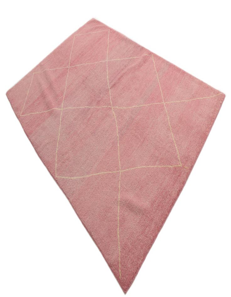 Detail image of  5' 9 x 8' 2  Hand Knotted Moroccan Wool Rug