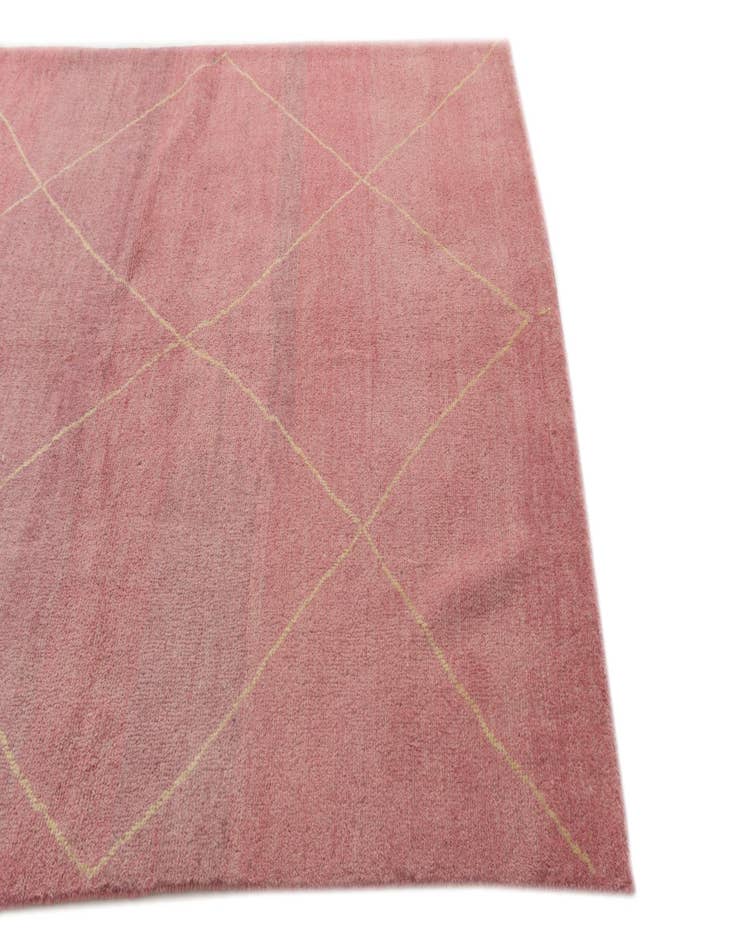 Detail image of  5' 9 x 8' 2  Hand Knotted Moroccan Wool Rug