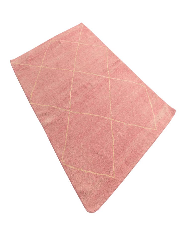 Detail image of  4' 7 x 6' 7  Hand Knotted Moroccan Wool Rug