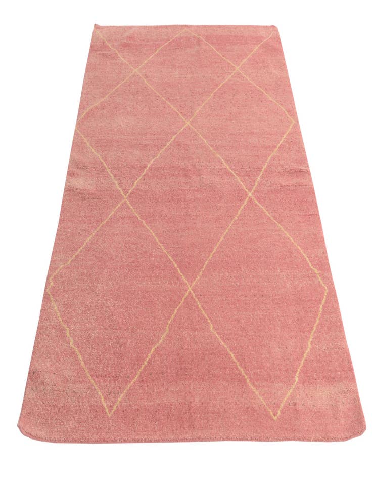 Detail image of  4' 7 x 6' 7  Hand Knotted Moroccan Wool Rug