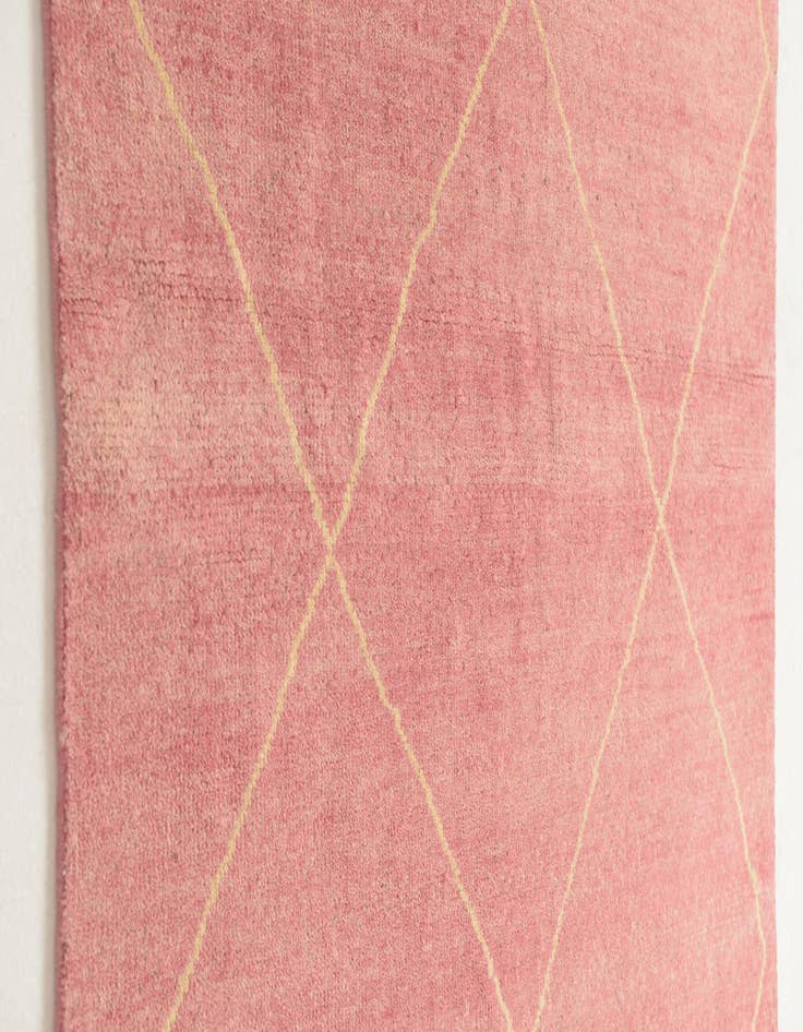 Detail image of  4' 7 x 6' 7  Hand Knotted Moroccan Wool Rug