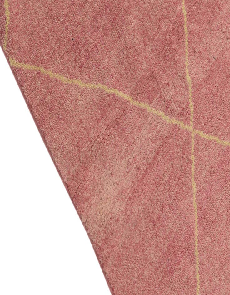 Detail image of  4' 7 x 6' 7  Hand Knotted Moroccan Wool Rug