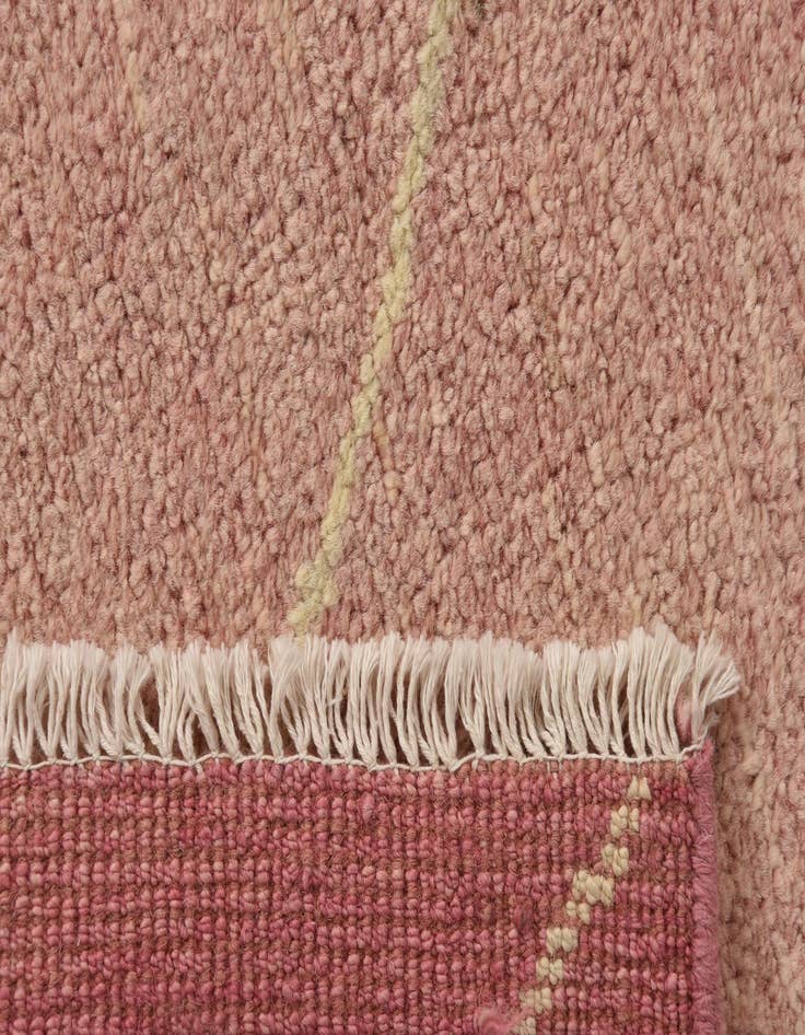 Detail image of  5' 8 x 7' 10  Hand Knotted Moroccan Wool Rug