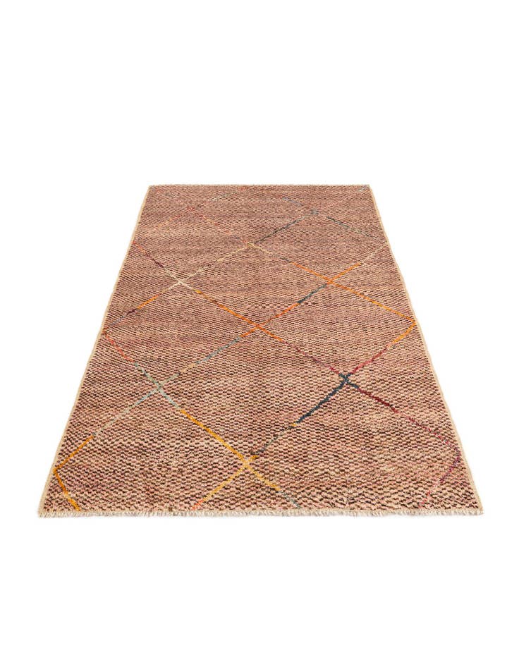 Detail image of  5' 1 x 8' 1  Hand Knotted Moroccan Wool Rug