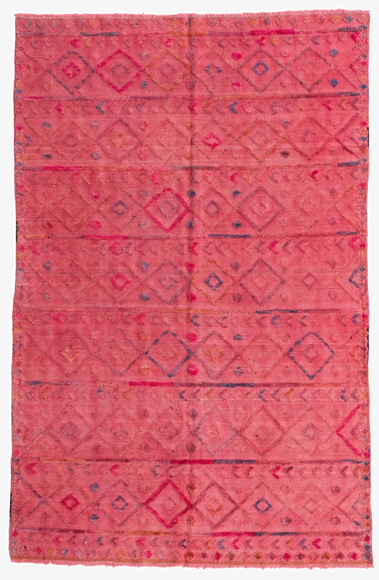  5' 4 x 8' 2  Hand Knotted Moroccan Wool Rug