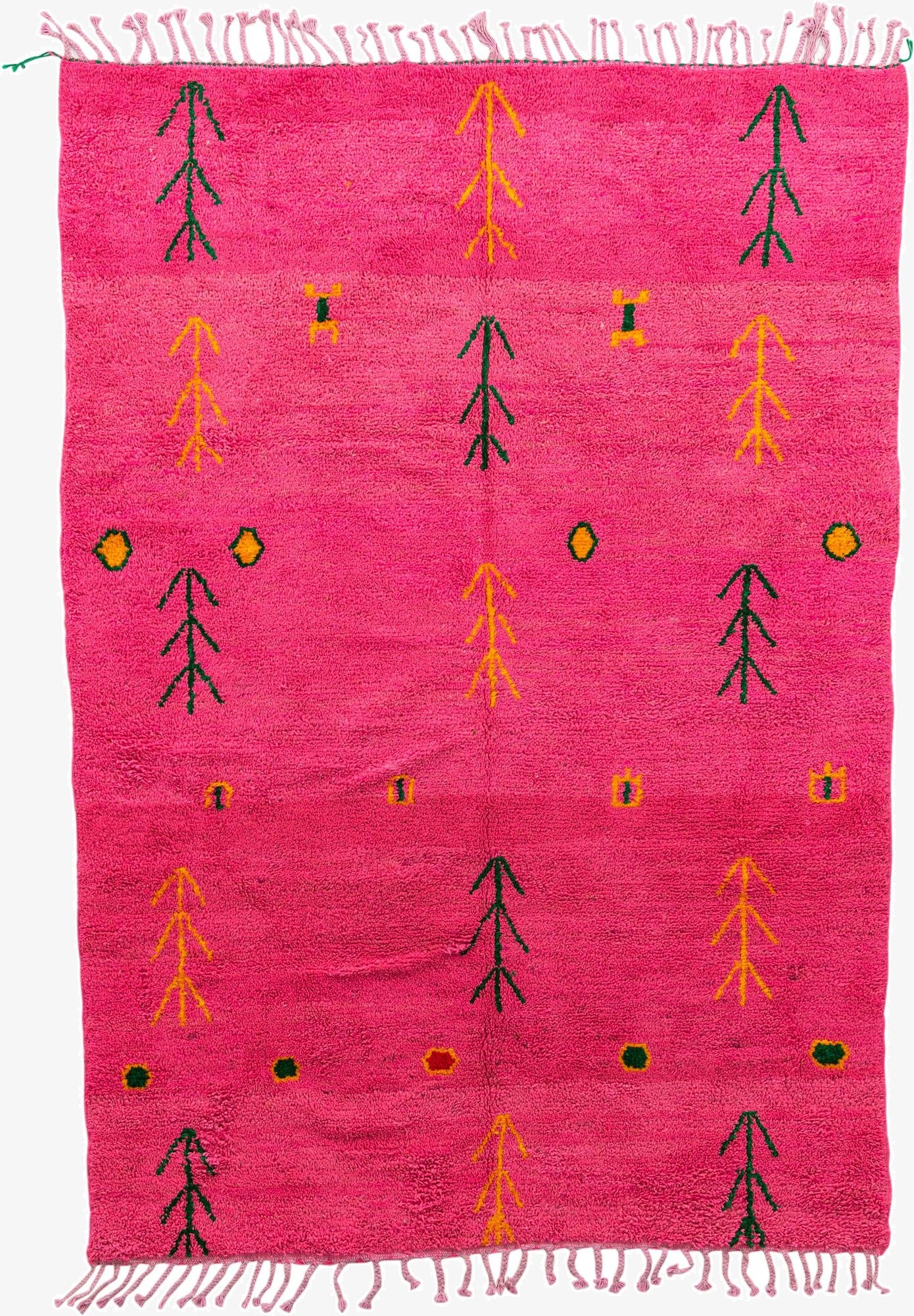  6' 3 x 9' 2  Hand Knotted Moroccan Wool Rug