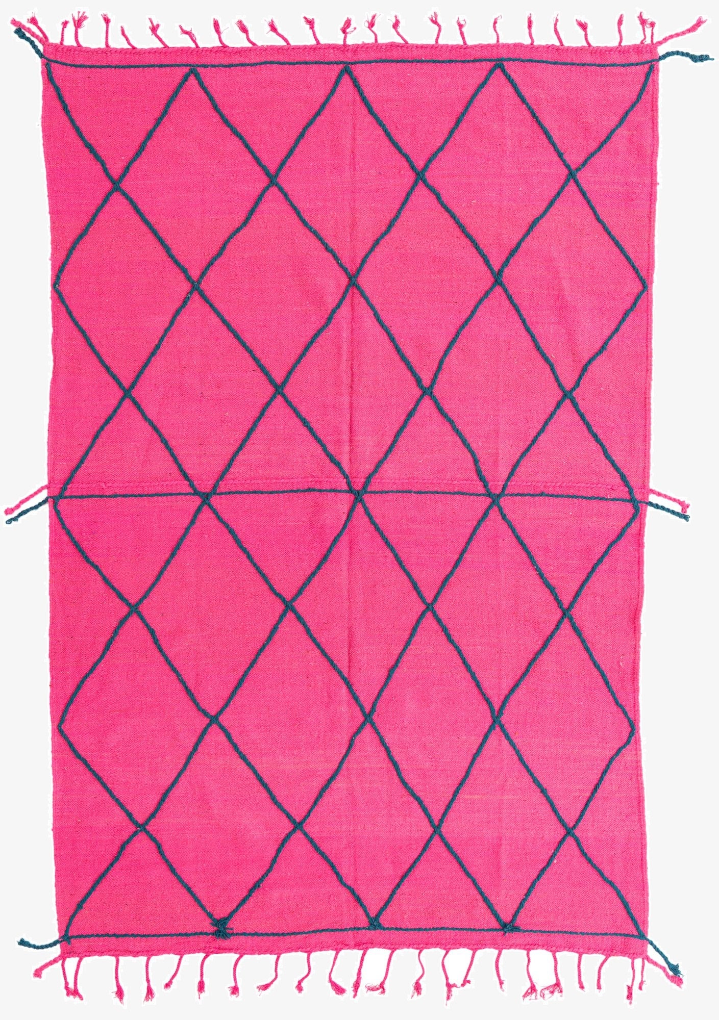  6' 6 x 9' 8  Hand Knotted Moroccan Wool Rug