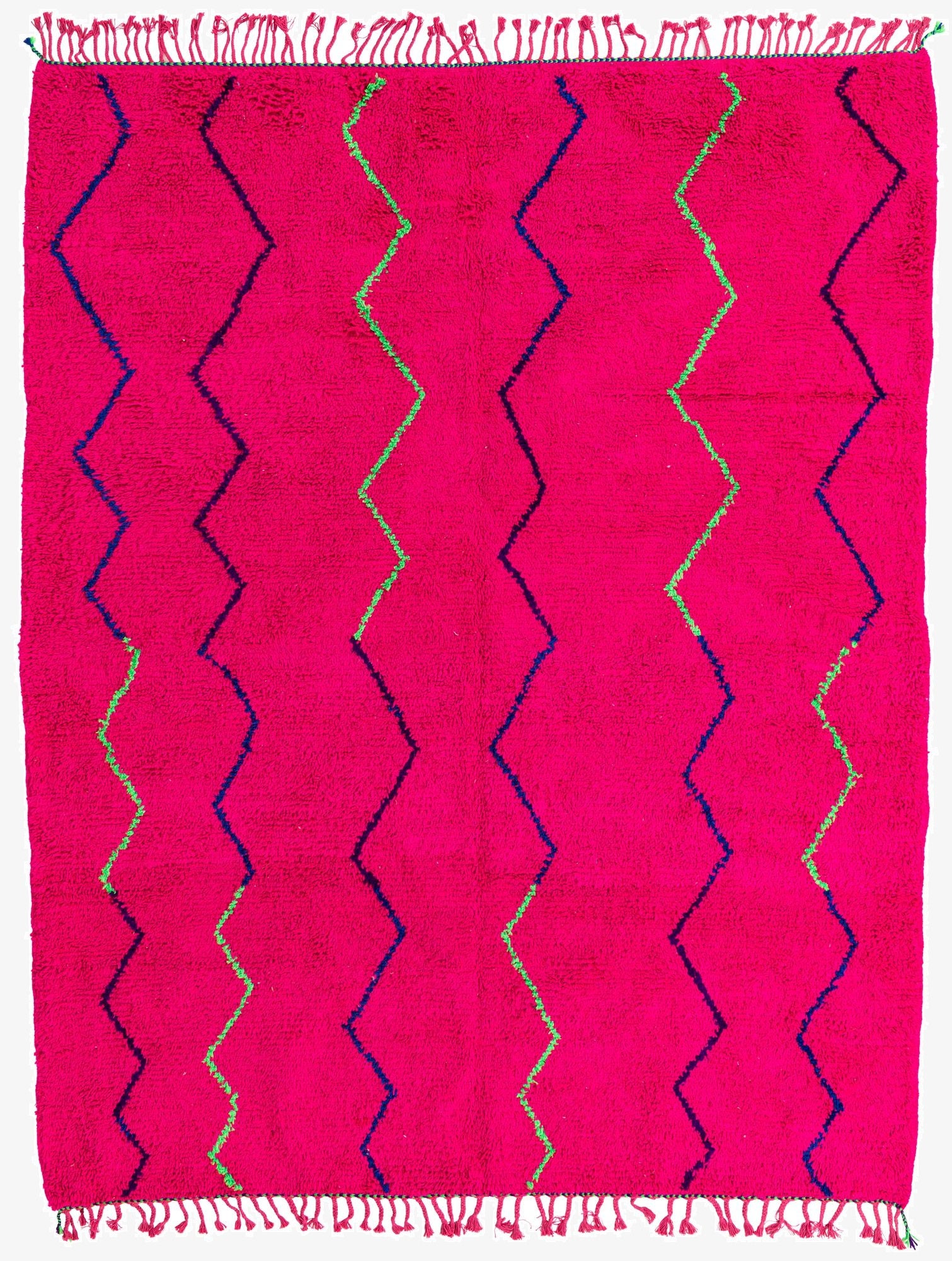  7' 3 x 9' 1  Hand Knotted Moroccan Wool Rug