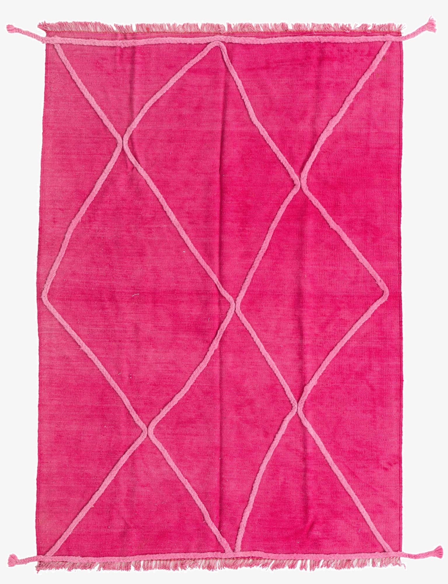  4' 2 x 6'  Hand Knotted Moroccan Wool Rug