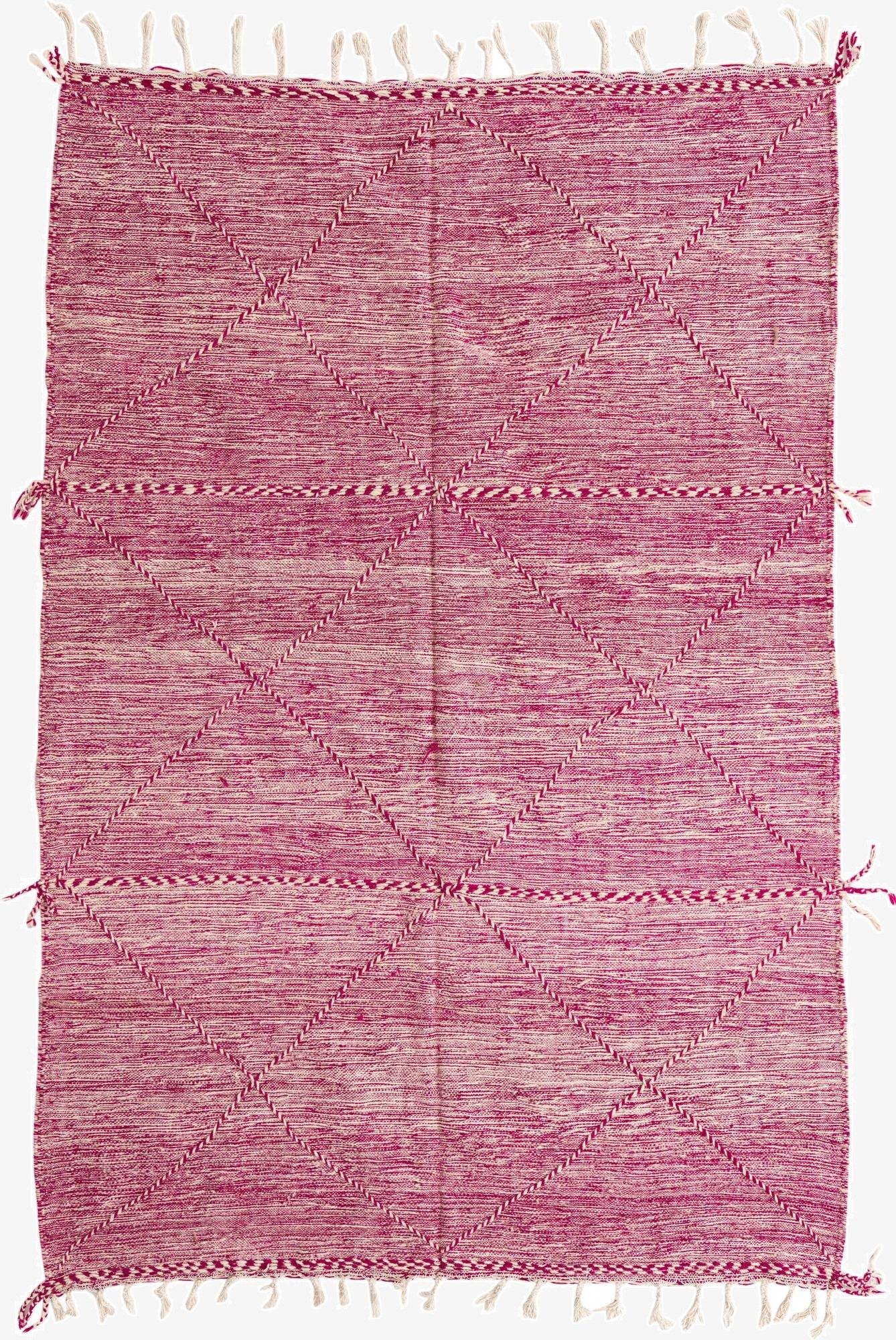  6' 5 x 9' 6  Hand Knotted Moroccan Wool Rug