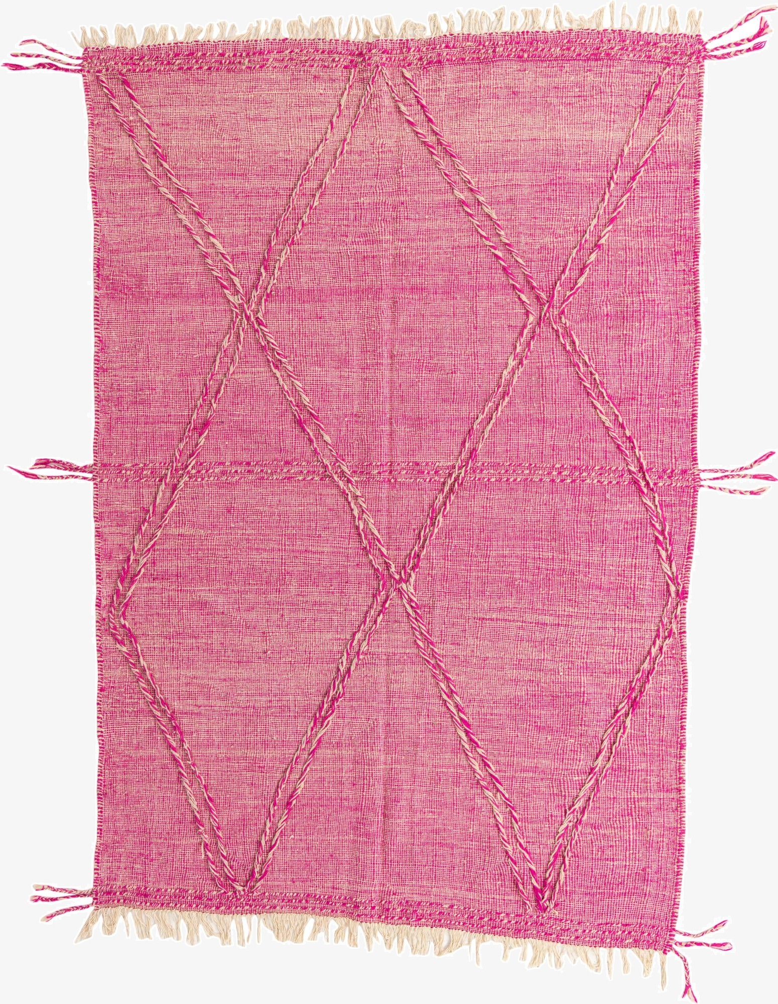  6' 9 x 10'  Hand Knotted Moroccan Wool Rug