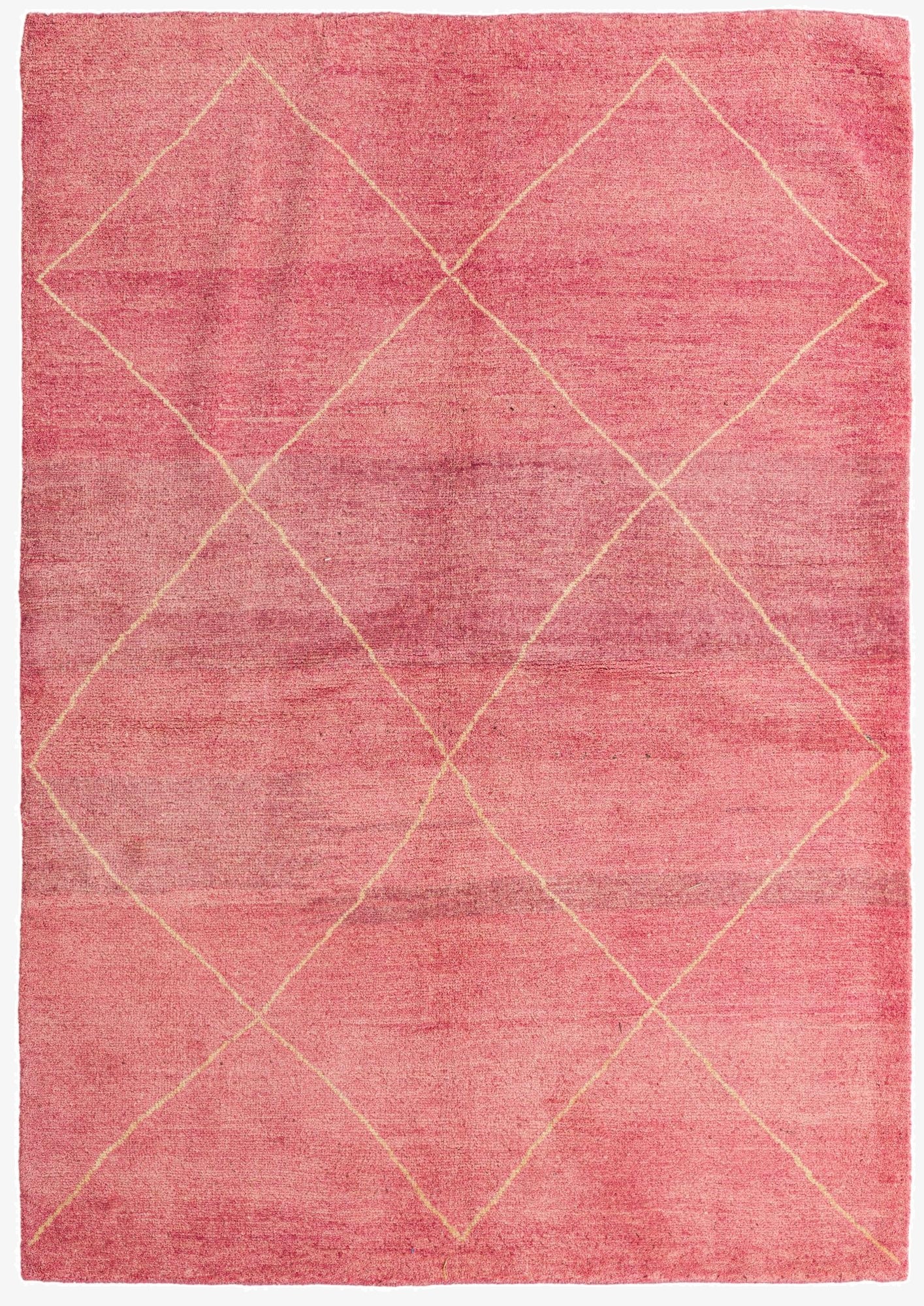  5' 9 x 8' 2  Hand Knotted Moroccan Wool Rug