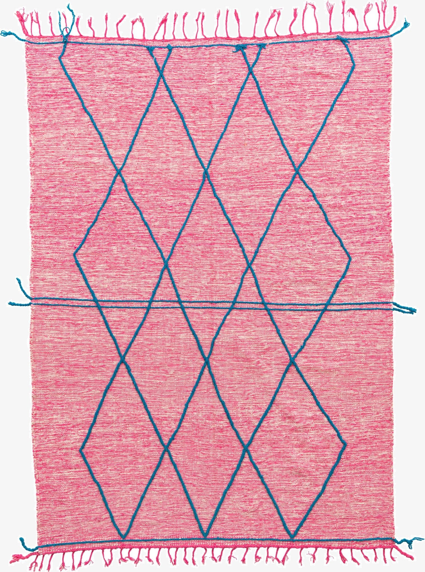  6' 9 x 9' 5  Hand Knotted Moroccan Wool Rug