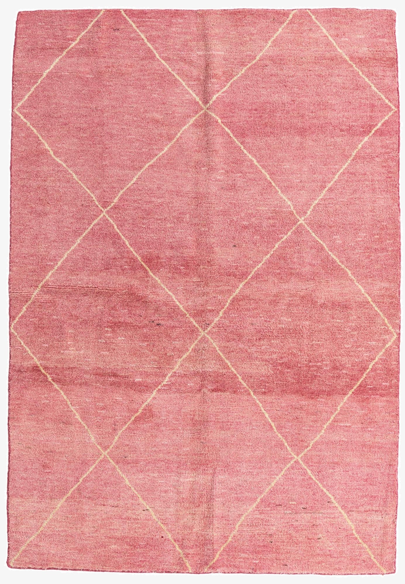  5' 6 x 8'  Hand Knotted Moroccan Wool Rug