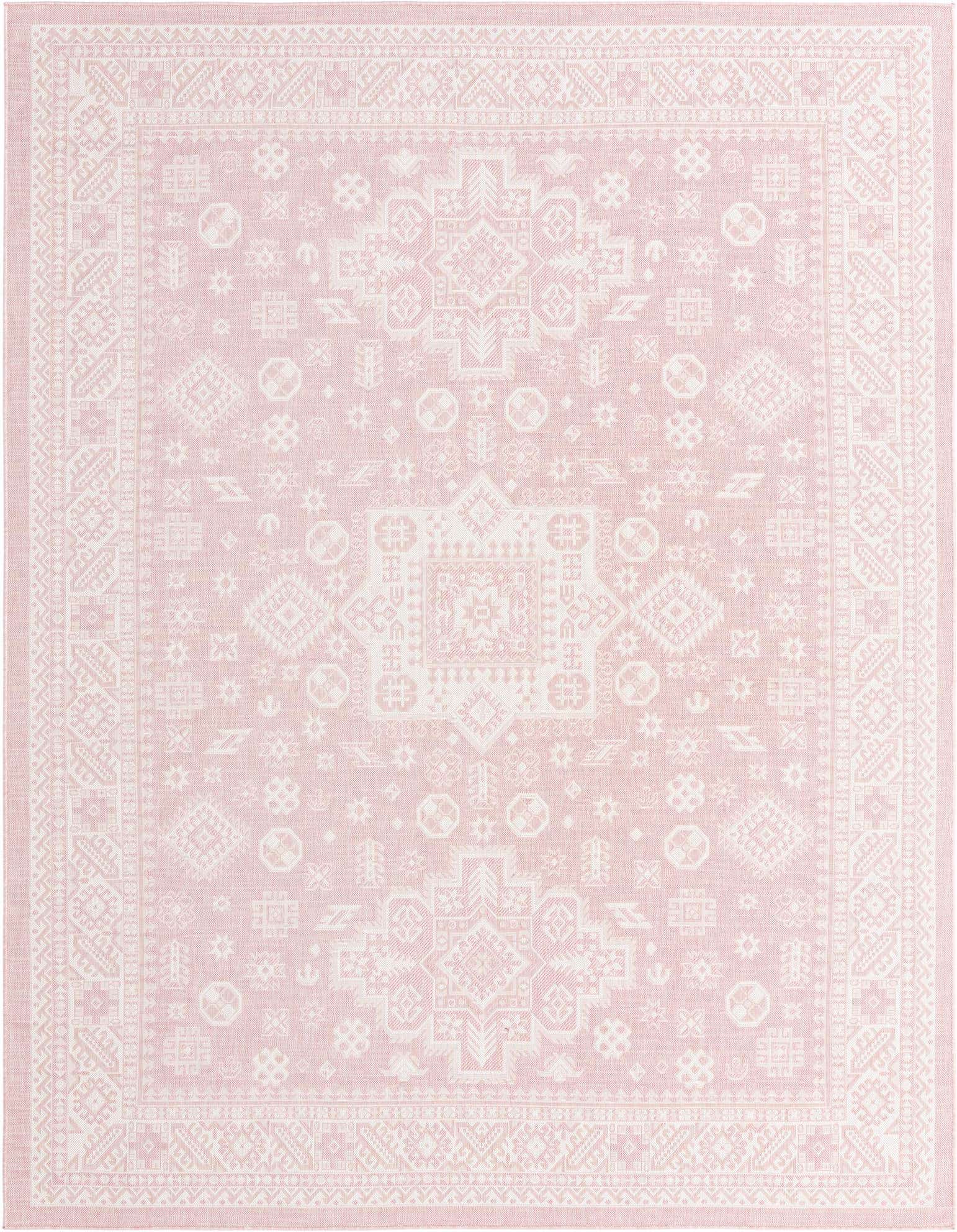 Primary image  9' x 12'  Washable Aztec Indoor / Outdoor Rug