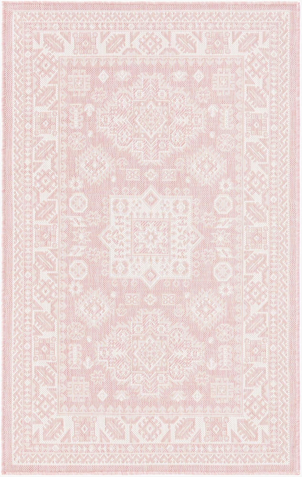  3' x 5' 3  Washable Aztec Indoor / Outdoor Rug