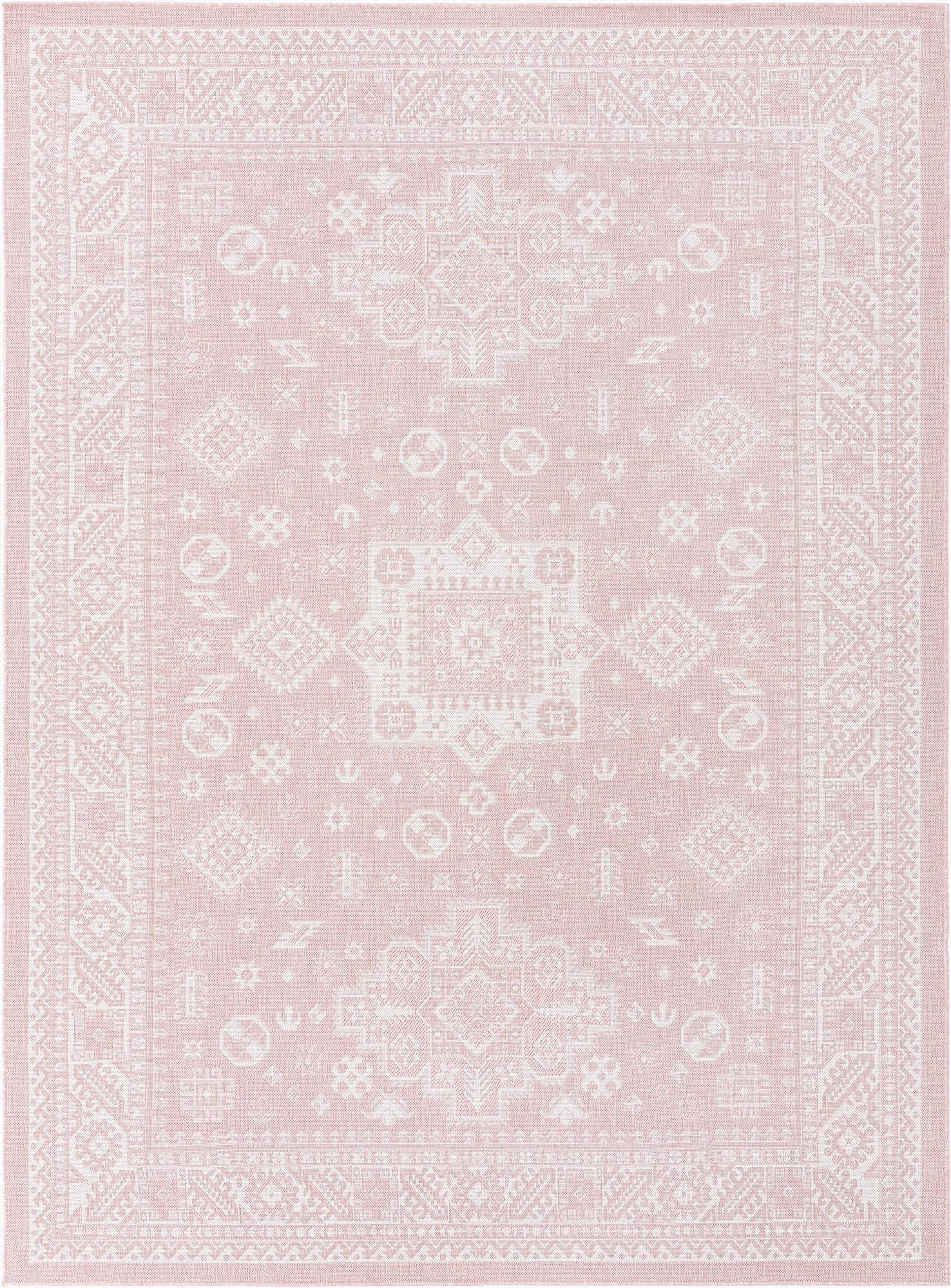 Primary image  7' 10 x 11'  Washable Aztec Indoor / Outdoor Rug