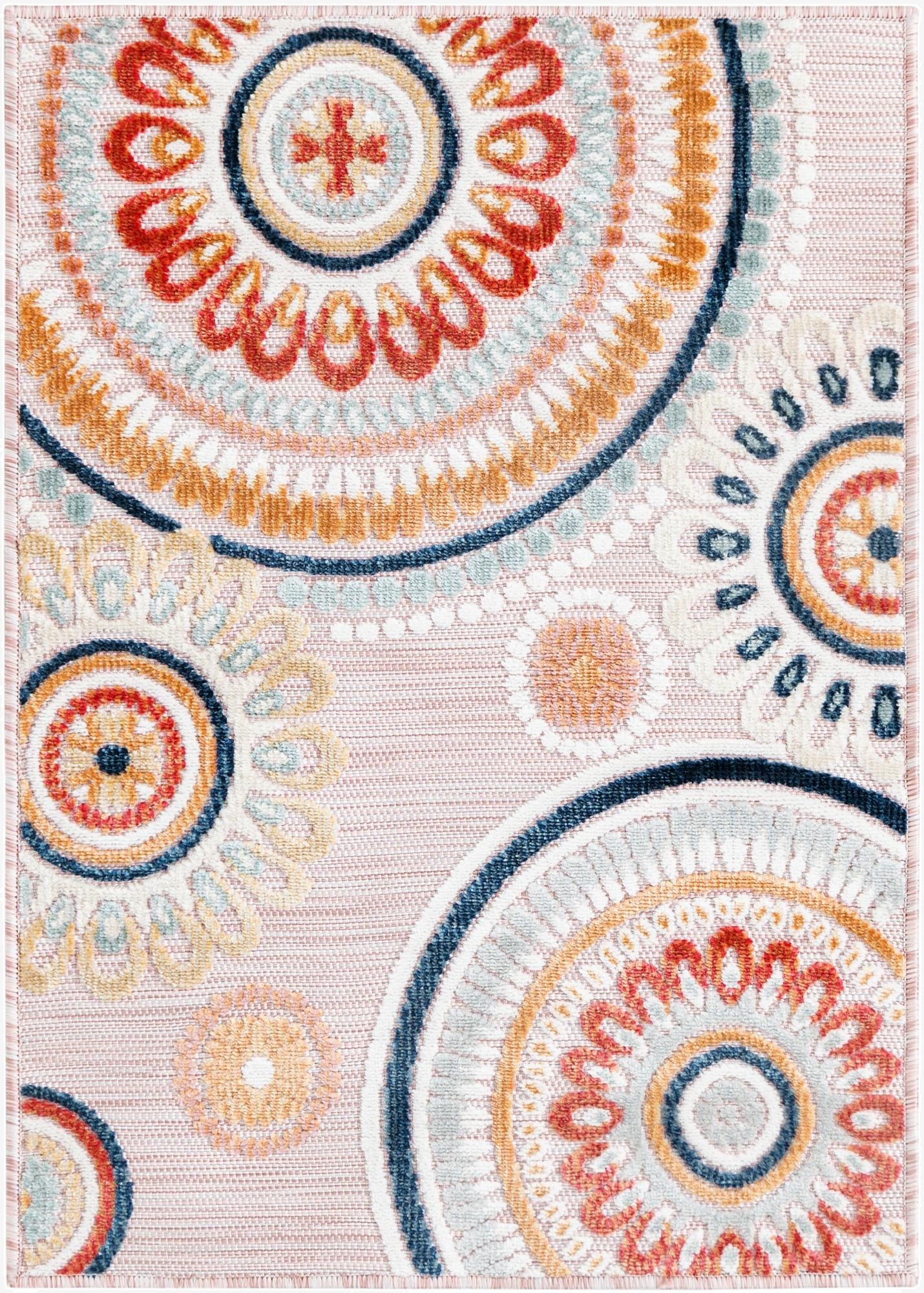  2' 2 x 3'  Washable Botanical Indoor / Outdoor Rug