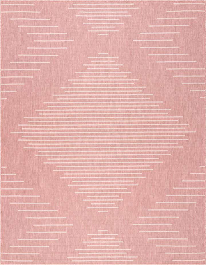 Pink 7' 10 x 10' Modern Indoor / Outdoor Rug | Rugs.com