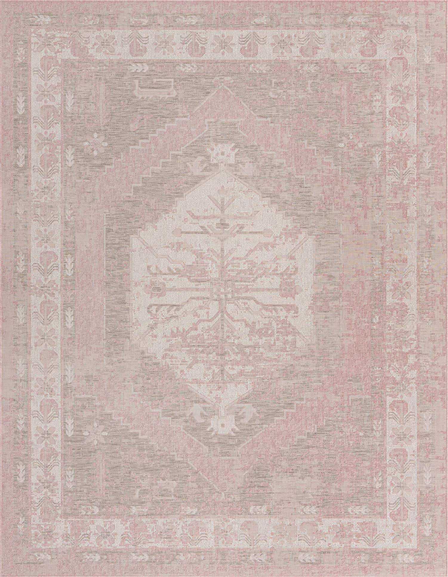 Primary image  9' x 12'  Washable Traditional Indoor / Outdoor Rug