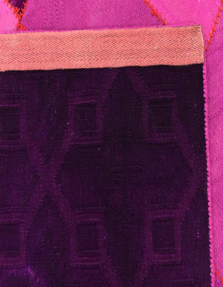 Detail image of  7' 2 x 9' 10  Hand Woven Patchwork Wool Rug