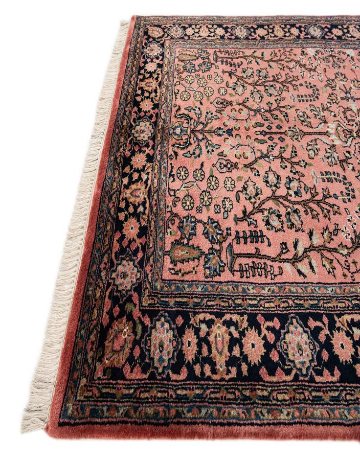 Detail image of  4' 6 x 6' 10  Hand Knotted Sarough Oriental Wool Rug