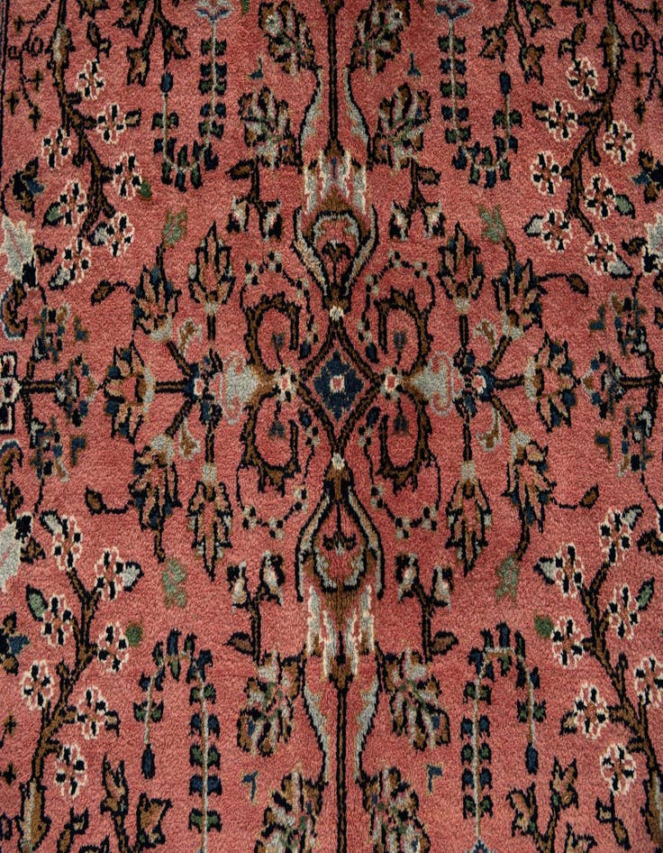 Detail image of  4' 6 x 6' 10  Hand Knotted Sarough Oriental Wool Rug