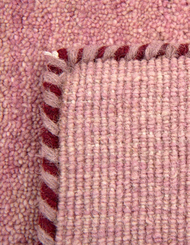 Detail image of  9' 10 x 13'  Hand Knotted Solid Gabbeh Wool Rug