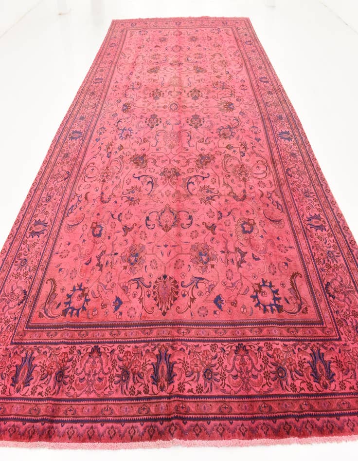 Detail image of  9' 5 x 16' 1  Hand Knotted Tabriz Persian Wool Rug